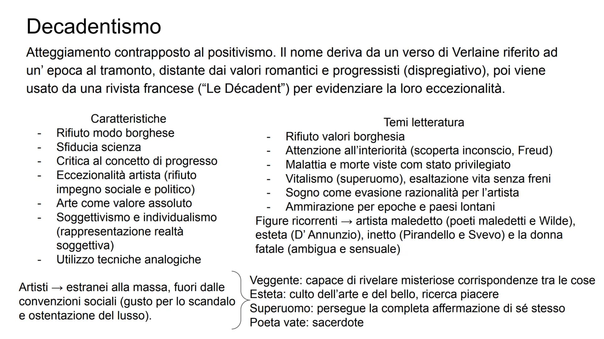 ITALIANO Positivismo
Corrente filosofica, fondata da Auguste Comte, che esalta la conoscenza scientifica e
l'osservazione sperimentale. L'uo