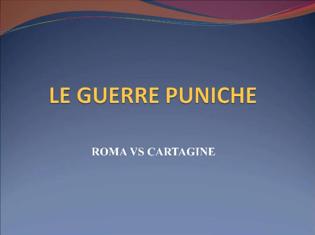 Tutto sulle Guerre Puniche: Presentazione Completa in PowerPoint
