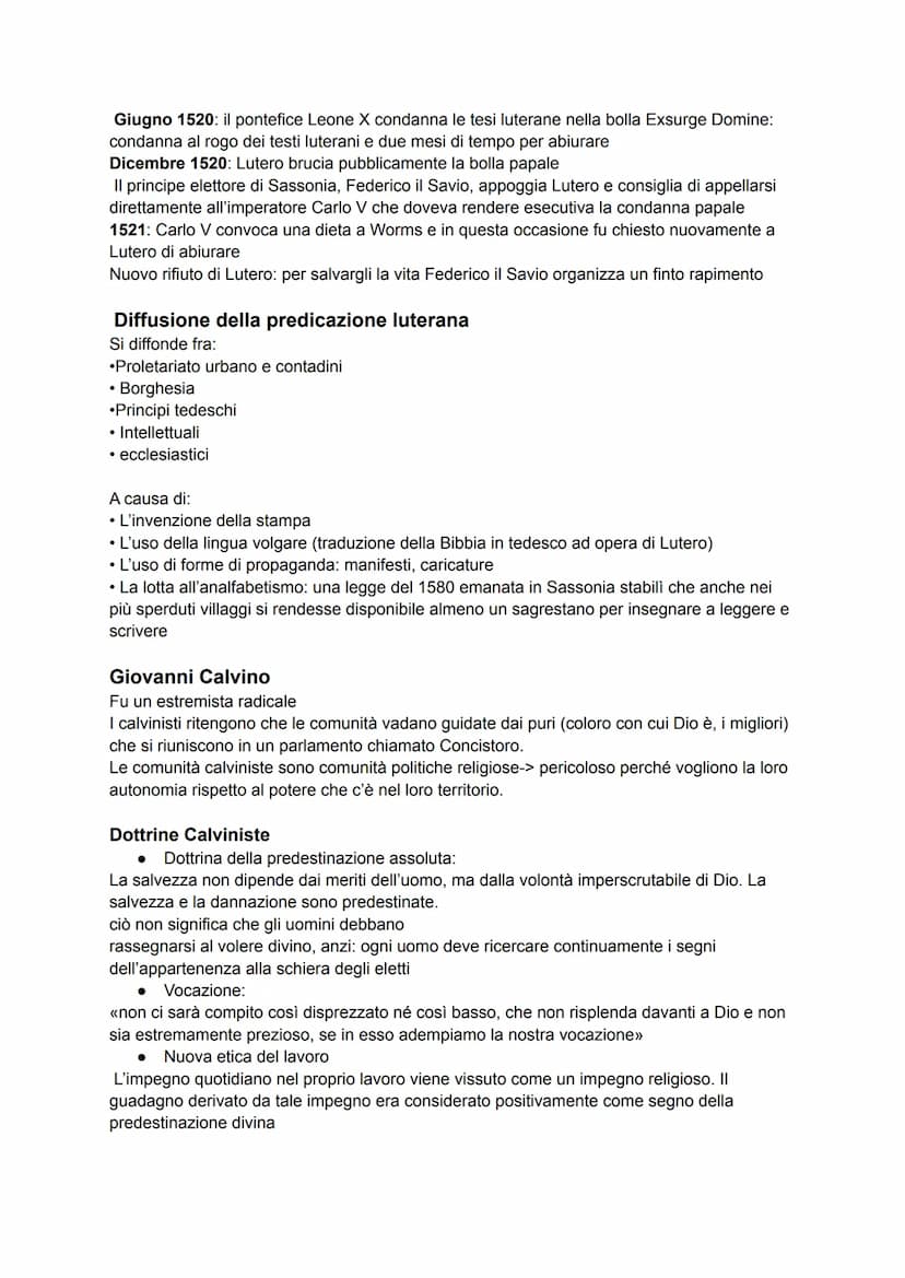 Riforma Protestante
Alcuni mali della Chiesa rendevano sempre meno prorogabile l'esigenza di una riforma della
Chiesa per un ritorno alla pu