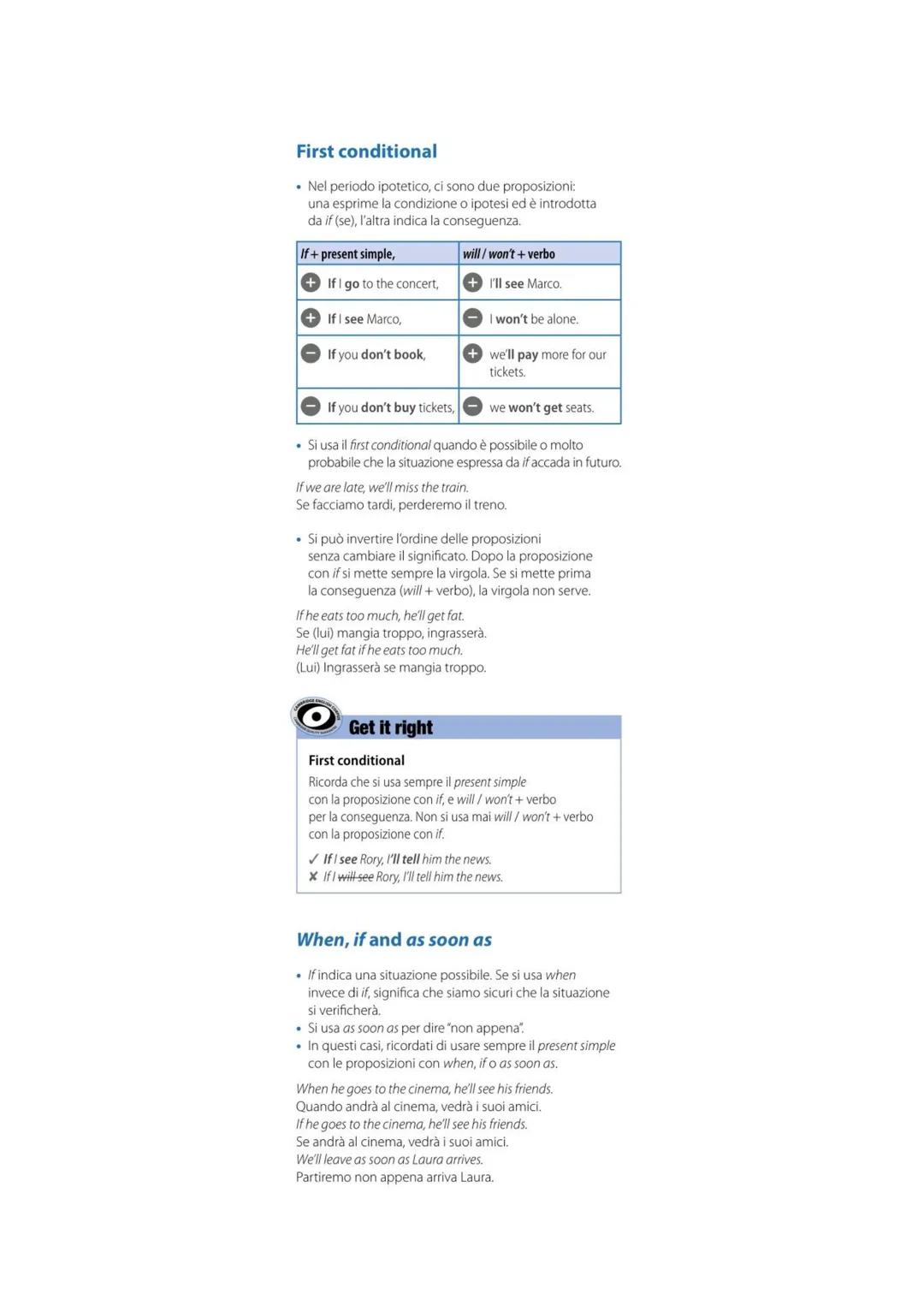 GRAMMAR REFERENCE
Will / won't for future predictions,
decisions and offers
• Si usano will (II) e will not (won't) per:
- fare previsioni s