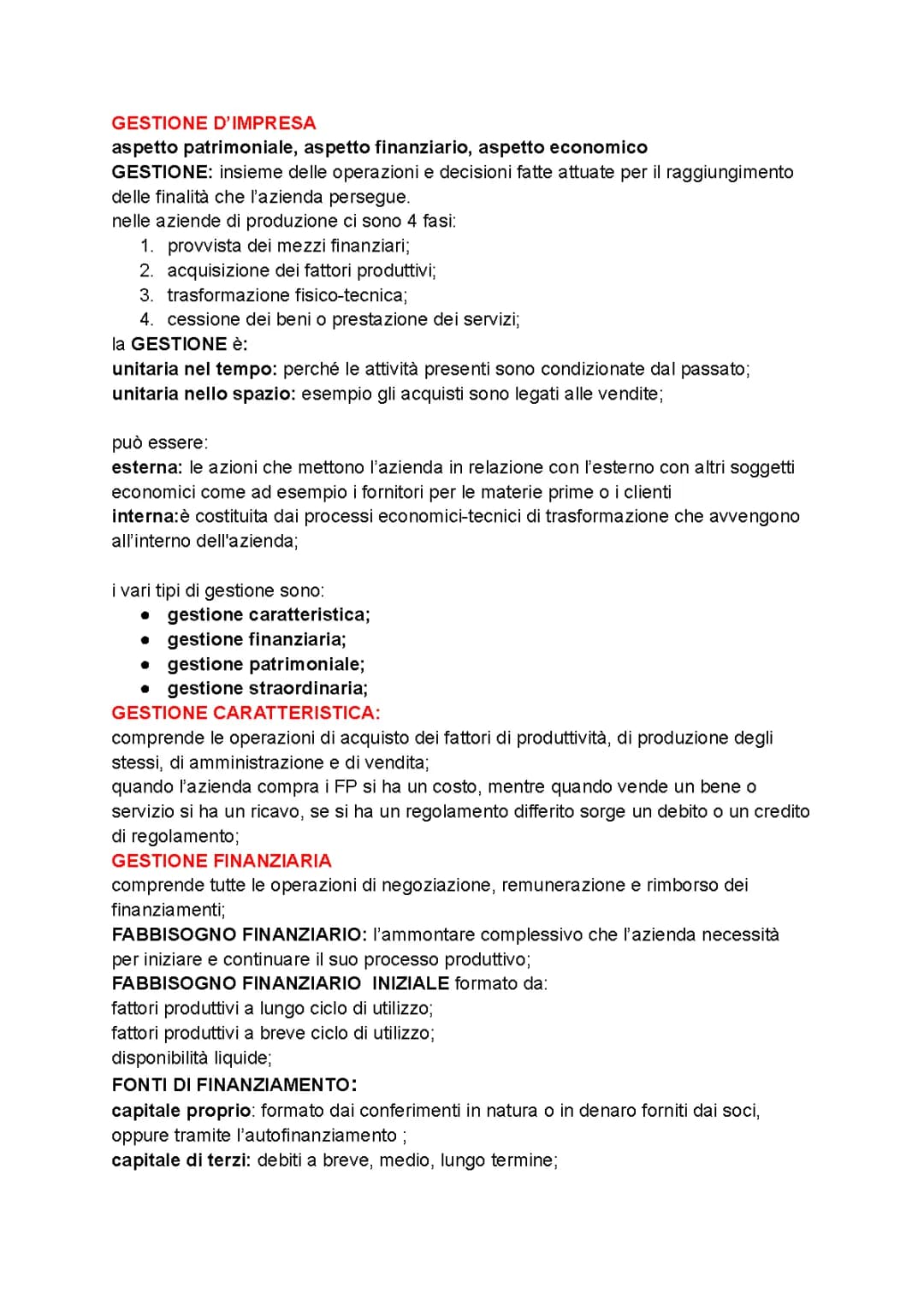 Gestione Aziendale e Finanziaria per Ragazzi: Esempi e PDF