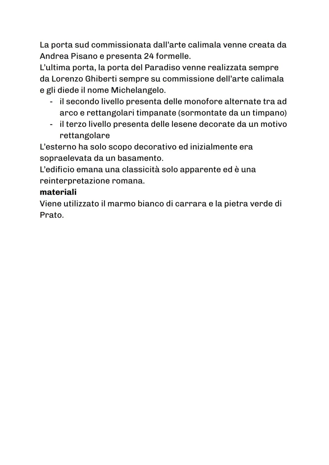 Battistero San Giovanni a Firenze
titolo
Battistero San Giovanni
datazione
XI-XII secolo, diventa il simbolo di Firenze (miglior esponente
d
