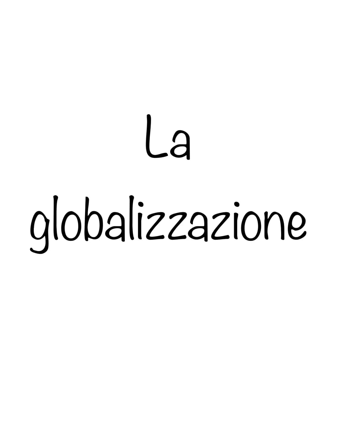
<p>La globalizzazione è un termine entrato nel lessico delle scienze umane solo in tempi relativamente recenti, in rapida diffusione a part
