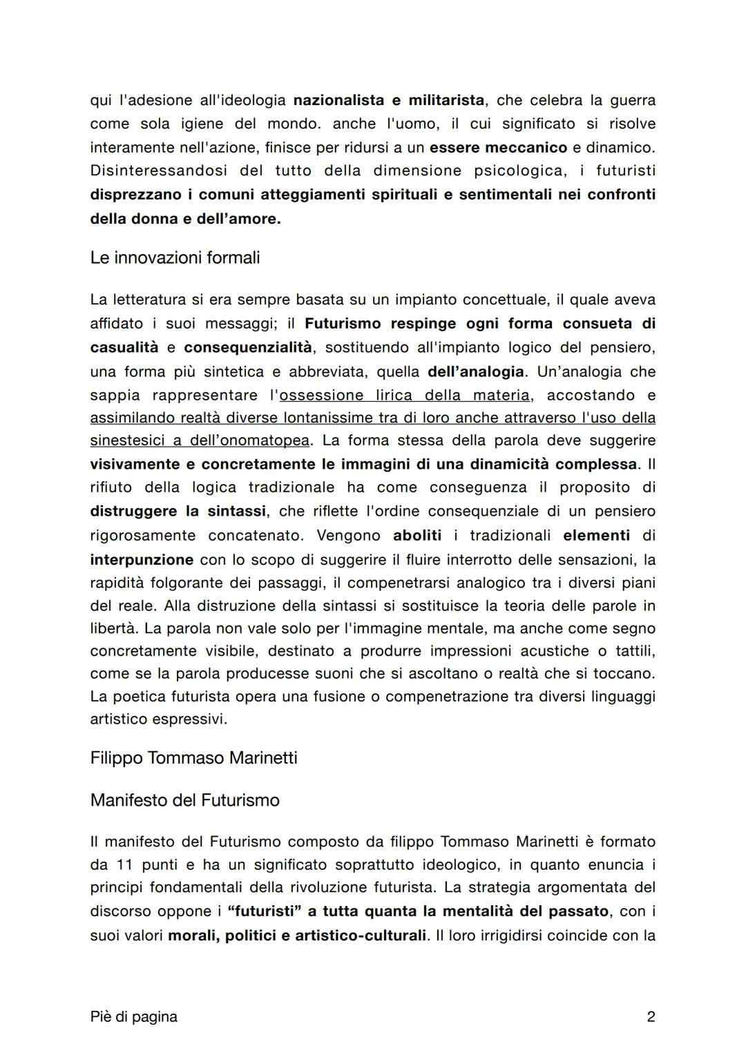 # Futurismo

Il Futurismo è un movimento artistico e culturale nato in Italia all'inizio del XX
secolo, precisamente nel 1909, con la pubbli