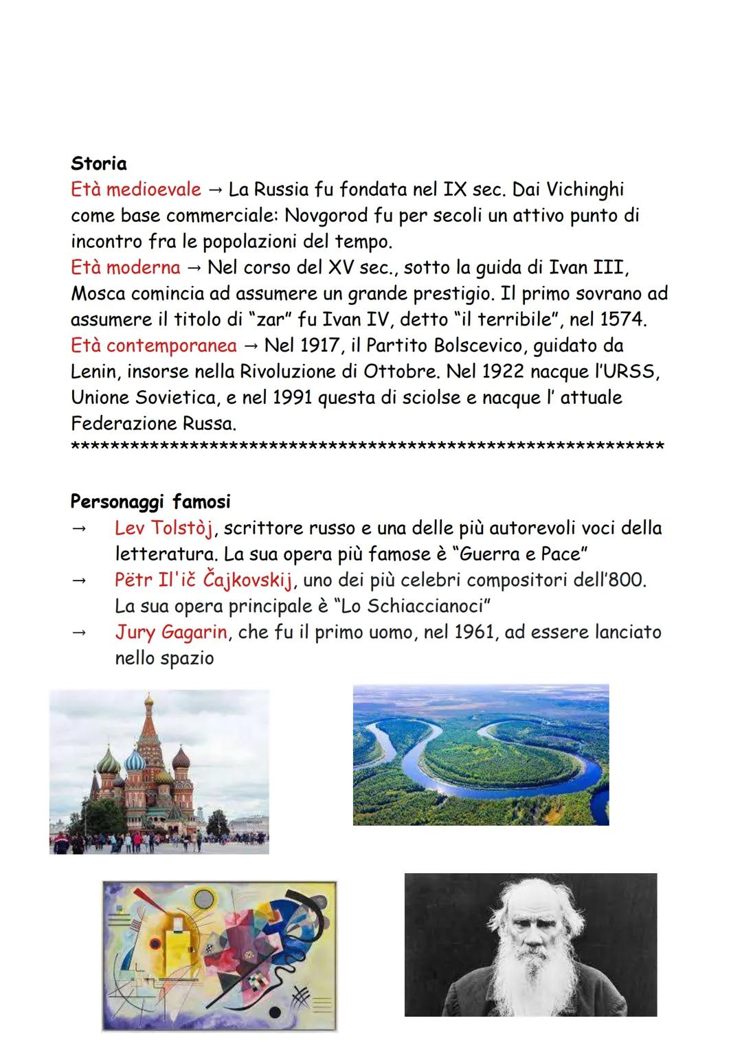 LA RUSSIA
Confini
Capitale
Moneta
*****
Montagne
Fiumi
Laghi
Clima
:
Economia
:
Nord
Mar Glaciale Artico
Ovest Norvegia - Finlandia - Repubb