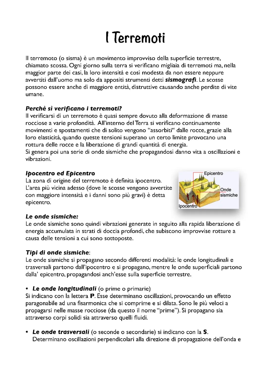 Cosa Sono i Terremoti: Riassunto Facile per Scuola Media