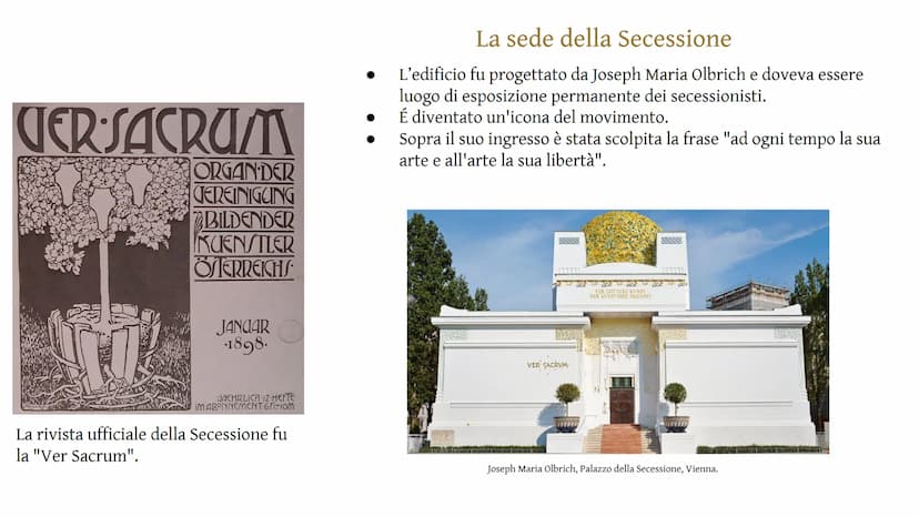 KLIMT
e la
Secessione
Viennese
ABDELRAHMAN AYA & MARINA ELENA La Secessione
Viennese
Alla fine dell'Ottocento Vienna è tra i luoghi in
Europ