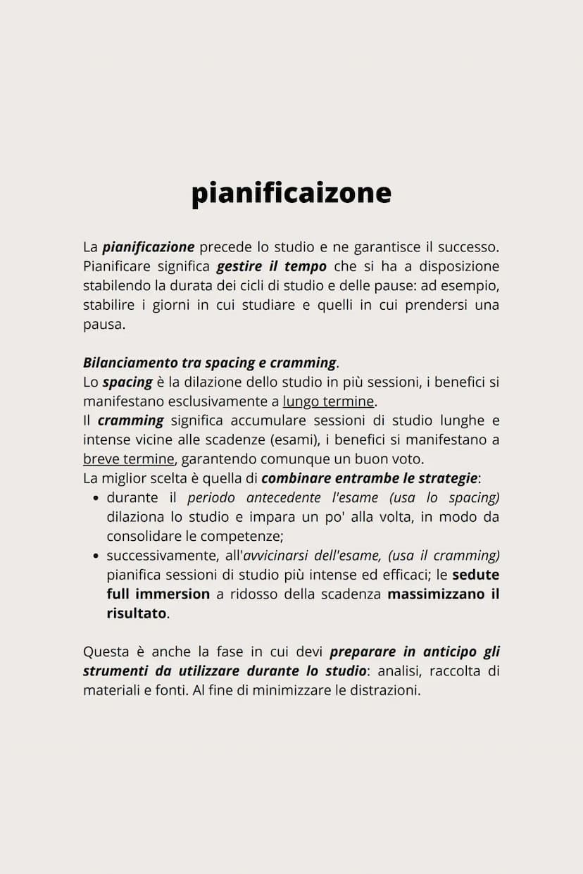 consigli su come studiare
in modo efficace
CANDLE pianificaizone
La pianificazione precede lo studio e ne garantisce il successo.
Pianificar