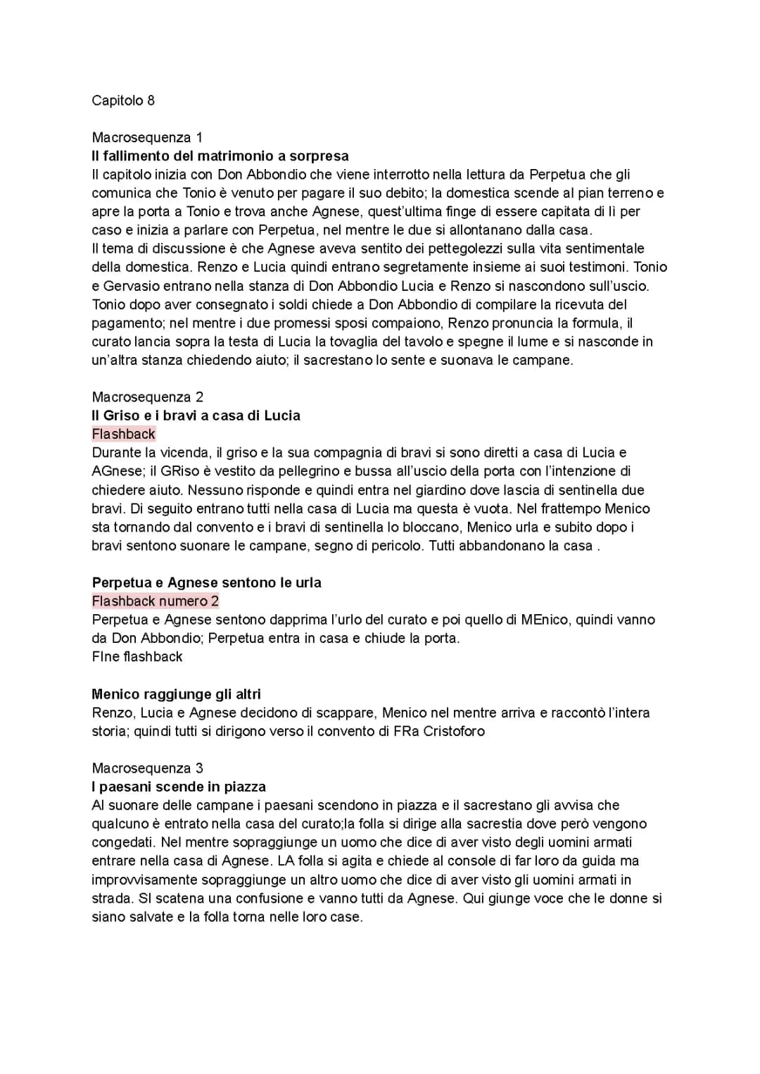 capitolo 8 promessi sposi 