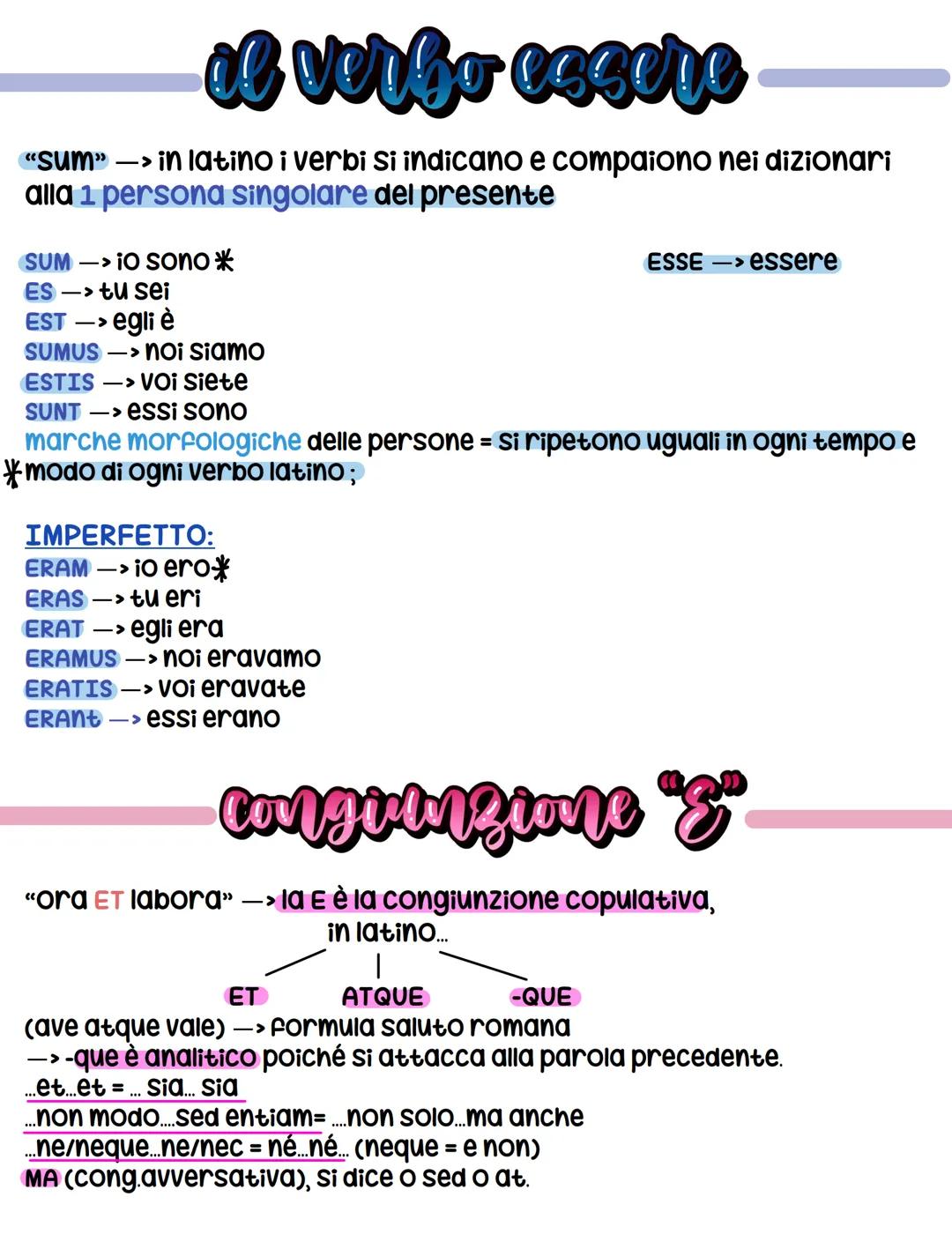 # al verbo essere

"sum" -> in latino i verbi si indicano e compaiono nei dizionari
alla 1 persona singolare del presente

SUM -> io sono*
E