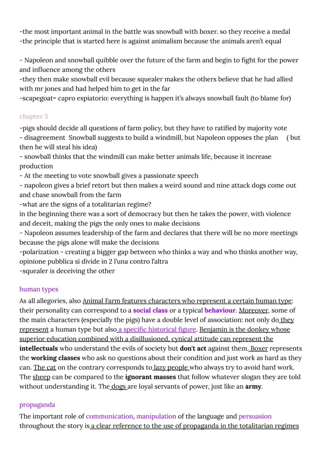 ANIMAL FARM NOTES
-it is a sort of a novel
-criticism about russian revolution in an allegorical farm
-manipulation of the mass with languag