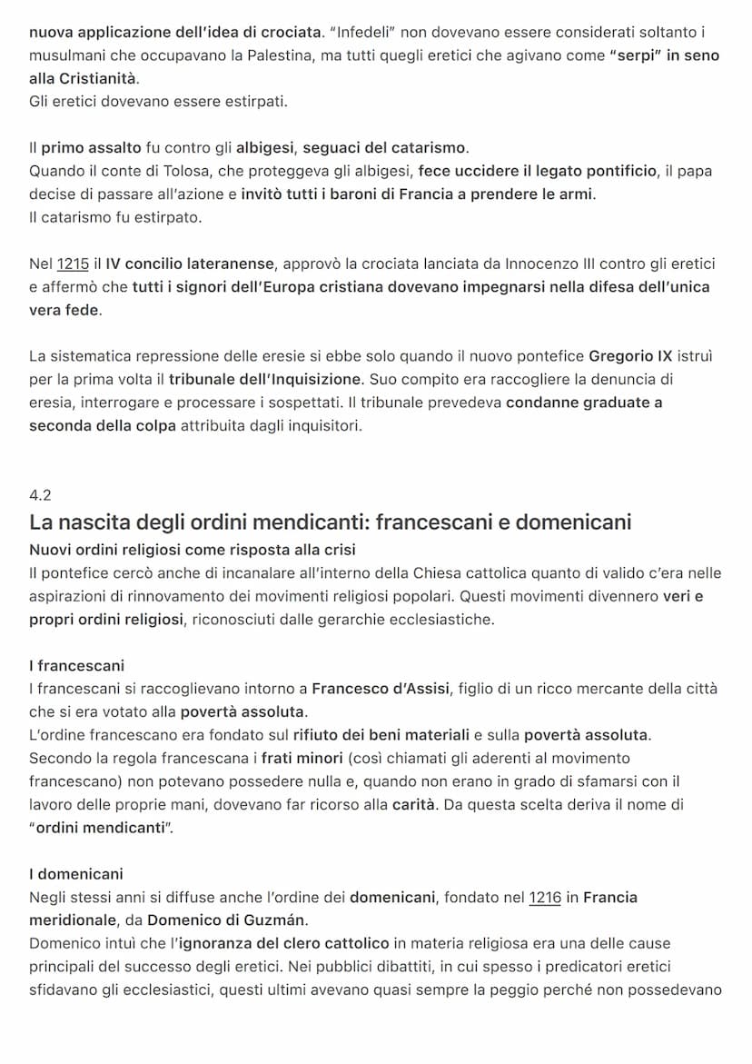 4.1
Innocenzo III e la lotta contro le eresie
Innocenzo III e la successione al trono imperiale
1198 muore la regina di Sicilia Costanza d'A