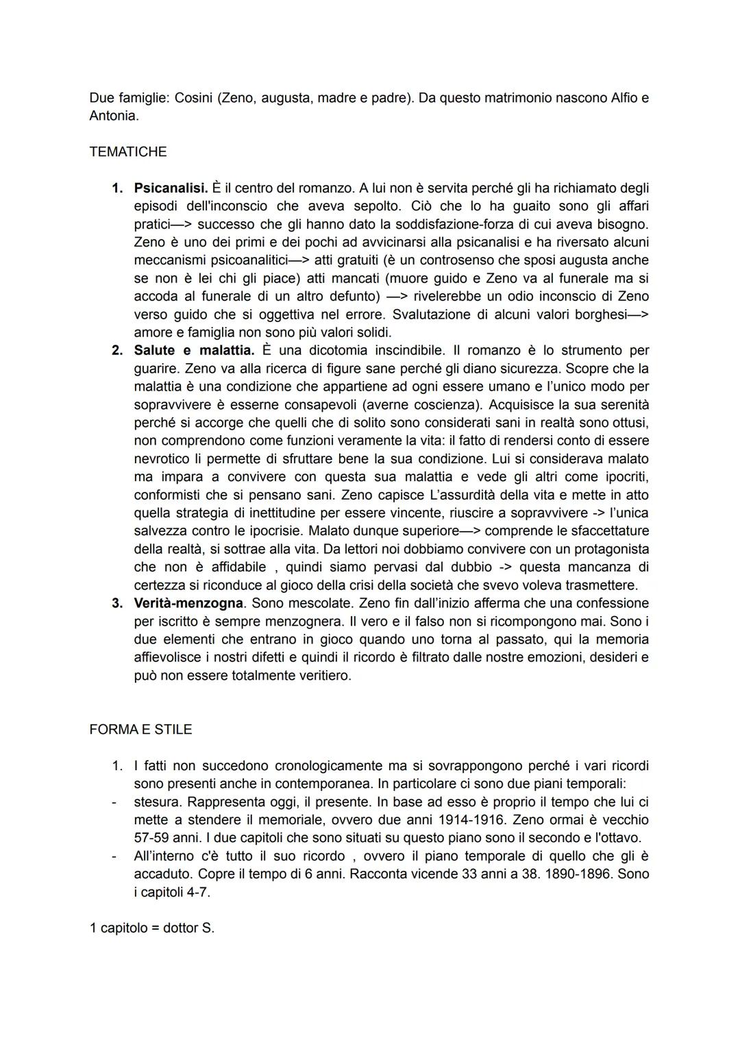 COSCIENZA DI ZENO
È il romanzo che meglio esprime la crisi dei valori di inizio '900. Il protagonista è testimone di
questa dissoluzione. È 