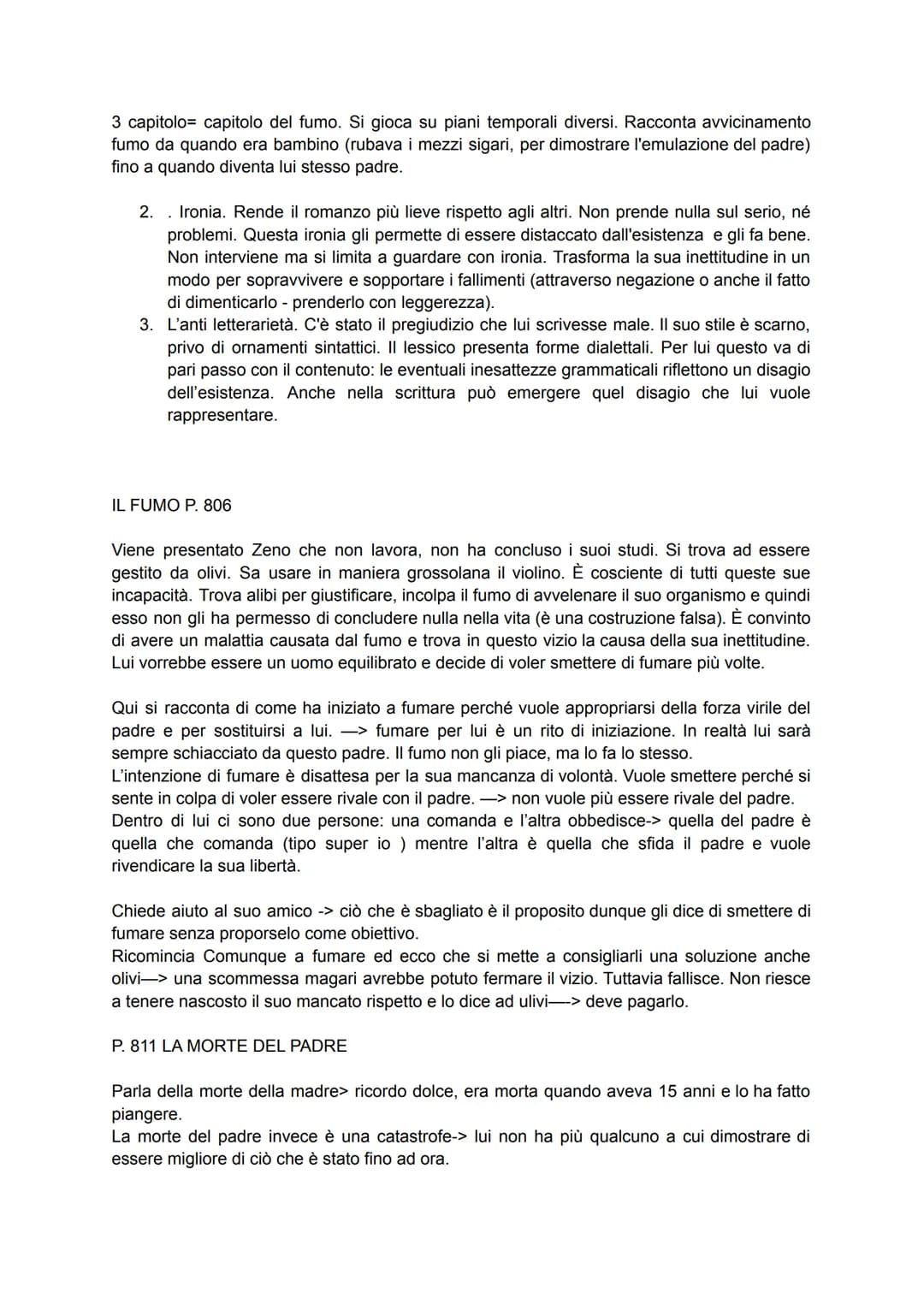 COSCIENZA DI ZENO
È il romanzo che meglio esprime la crisi dei valori di inizio '900. Il protagonista è testimone di
questa dissoluzione. È 