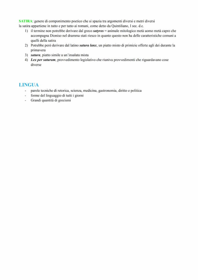 LUCILIO
nasce a Suessa Aurunca (Campania)
mori nel 102 a.c.
visse nello stesso ambiente di Terenzio: quello degli Scipioni
secondo Girolamo,