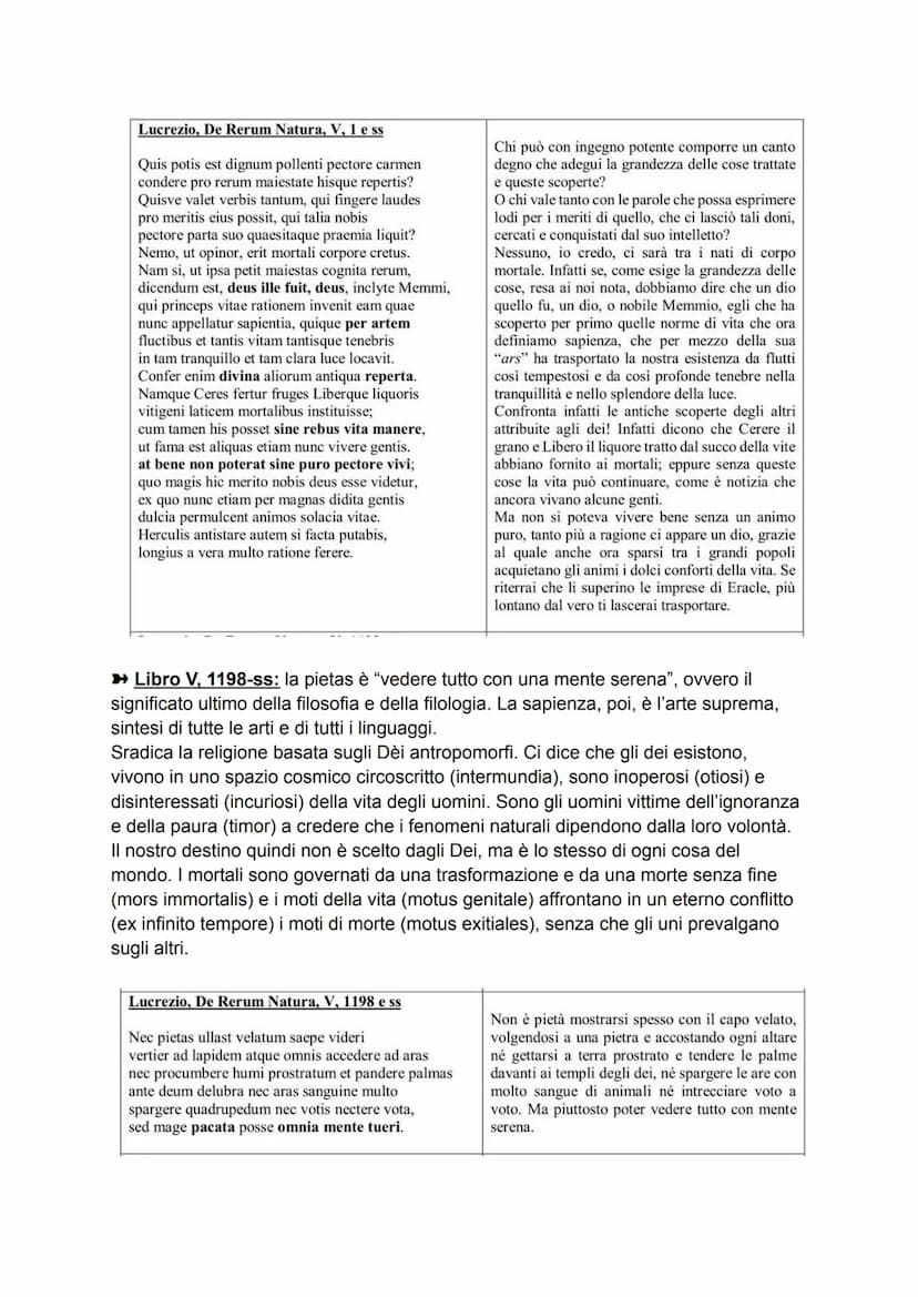 LUCREZIO
VITA
Le notizie biografiche e cronologiche su Tito Lucrezio Caro sono molto controverse
e scarse. Le testimonianze più importanti l