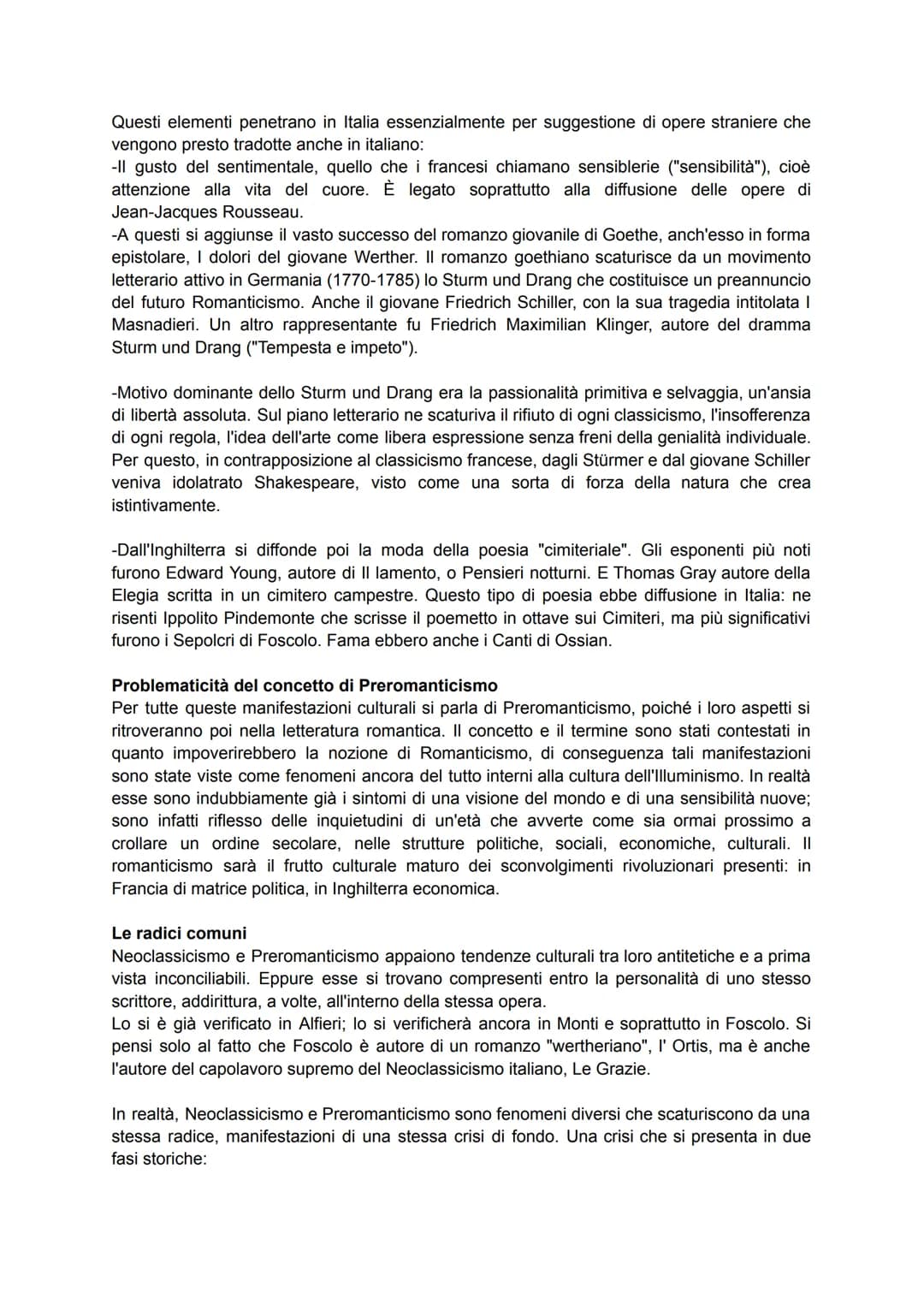 Le premesse del Neoclassicismo
Nel classicismo in Italia, durante l'età napoleonica, sono ravvisabili elementi nuovi: per
questo si è soliti