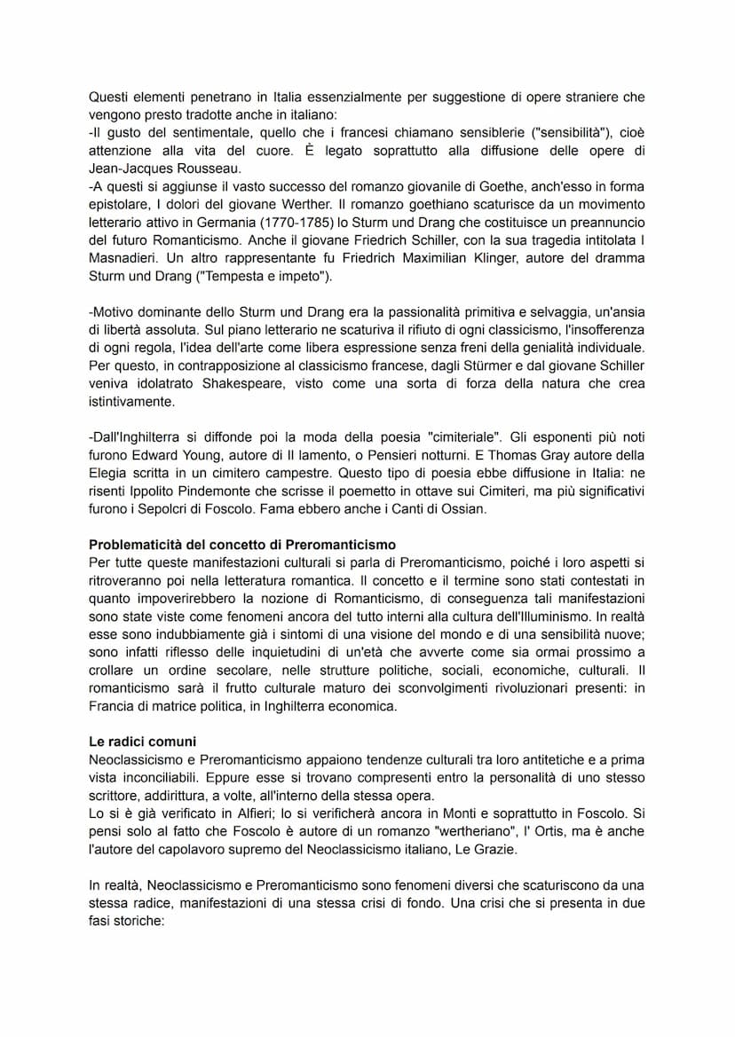 Le premesse del Neoclassicismo
Nel classicismo in Italia, durante l'età napoleonica, sono ravvisabili elementi nuovi: per
questo si è soliti