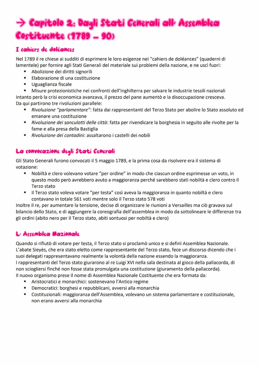 LA RIVOLUZIONE FRANCESE
→ Capitolo 1: La crisi dell Antico regime in Francia
La situazione economica e sociale
Alla fine del Settecento l'ec