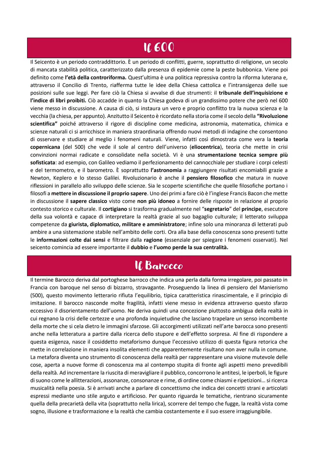 le 600
Il Seicento è un periodo contraddittorio. È un periodo di conflitti, guerre, soprattutto di religione, un secolo
di mancata stabilità