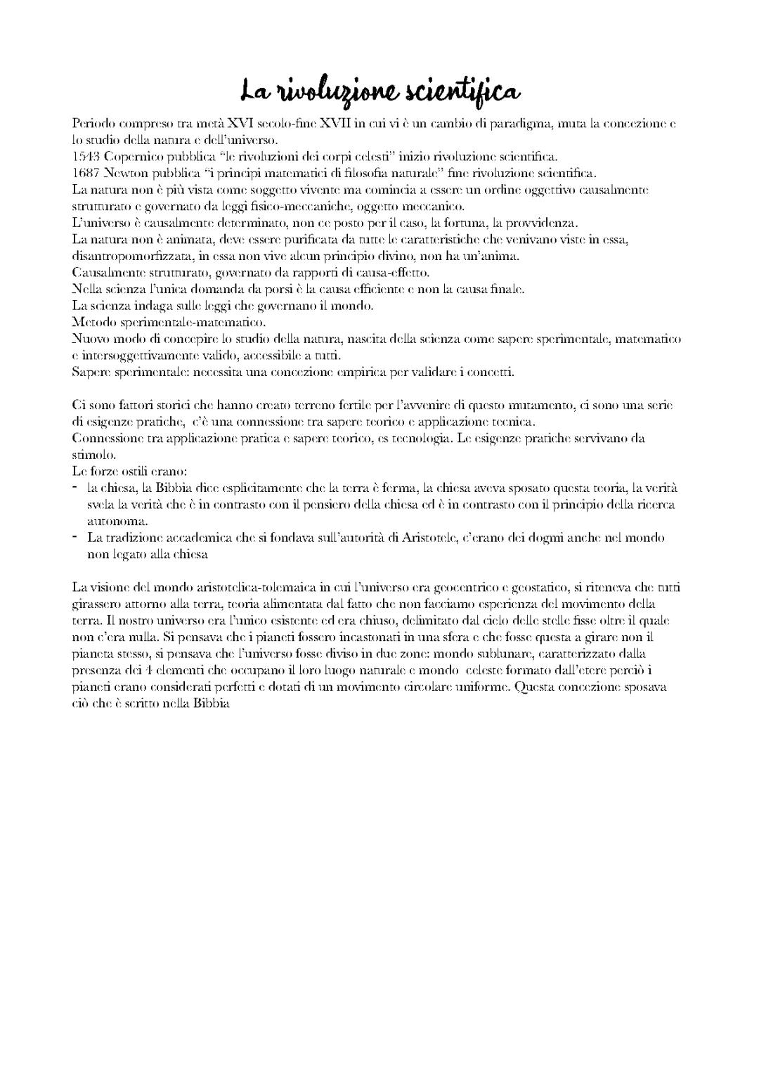 Rivoluzione scientifica del '600: Riassunto e Teoria Eliocentrica per Bambini