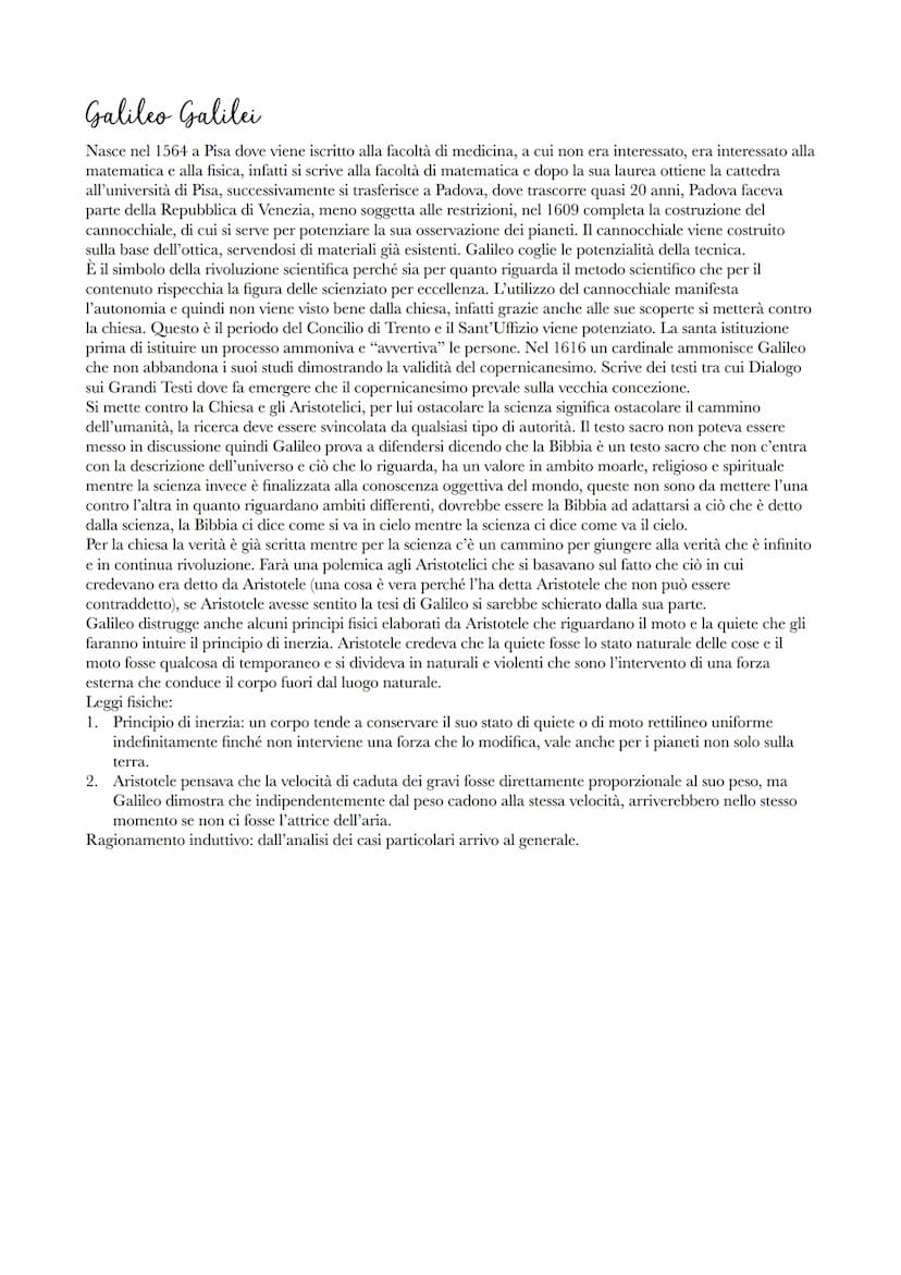 La rivoluzione scientifica
Periodo compreso tra metà XVI secolo-fine XVII in cui vi è un cambio di paradigma, muta la concezione e
lo studio