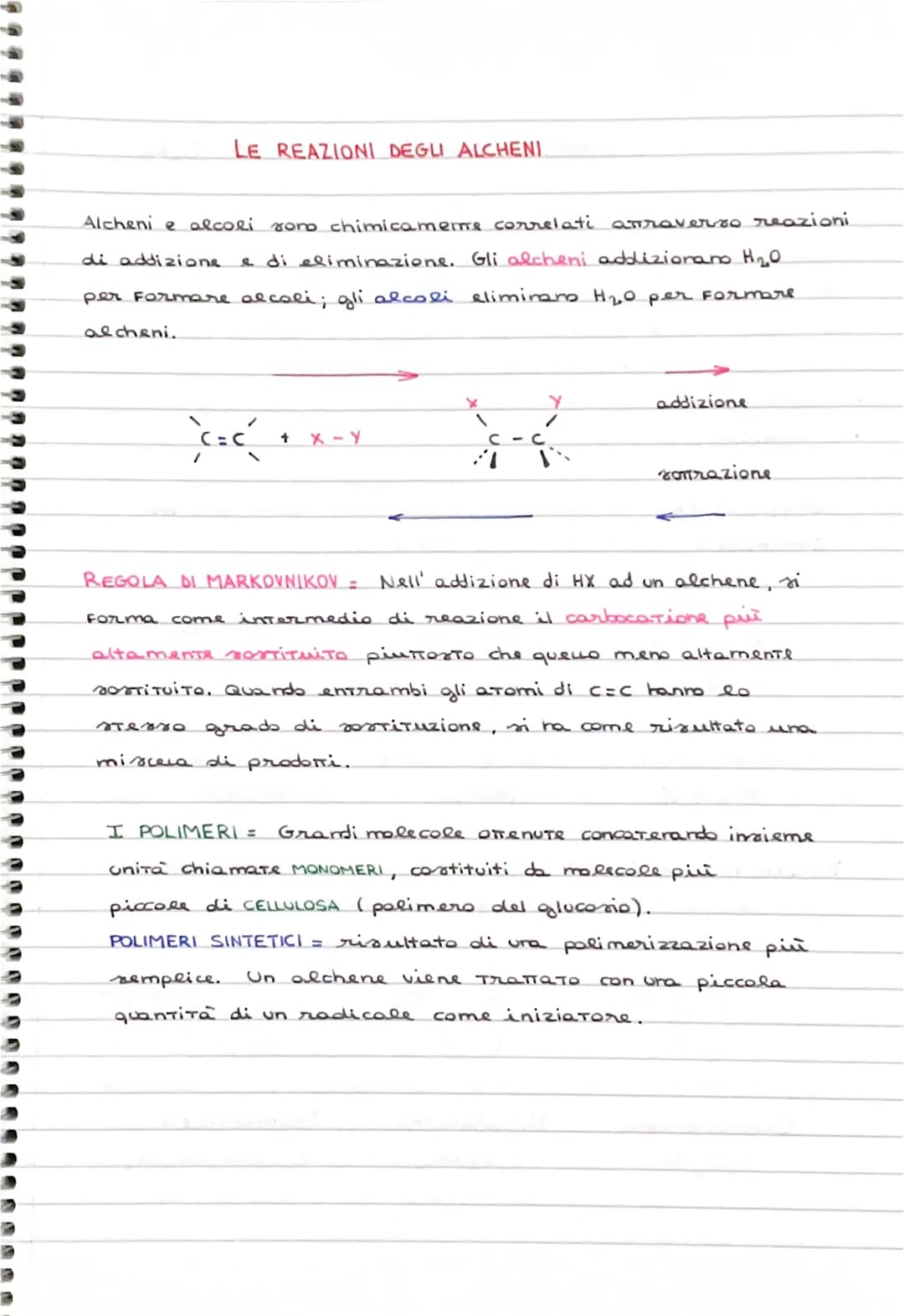 Cn H ₂n
Idrocarburo
ALCHENI E ALCHINI
che contiene un
doppio legame C=C, presente
newa maggior parte delle
molecole organiche e
A causa del 