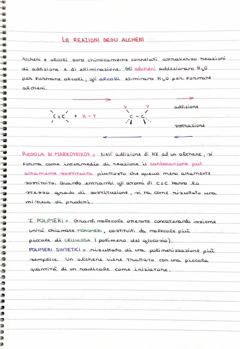 Cn H ₂n
Idrocarburo
ALCHENI E ALCHINI
che contiene un
doppio legame C=C, presente
newa maggior parte delle
molecole organiche e
A causa del 