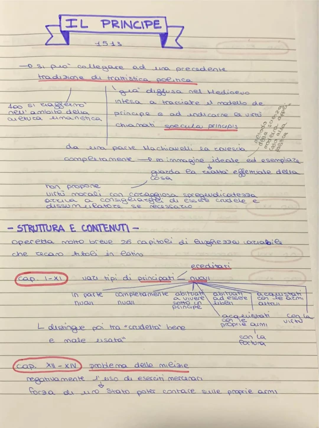 L'ESCLUSION DALLA VITA POLITICA
& periodo di esilio
scrisse il Principe (1513)
enizio i Discorsi sopra la prima deca di Tito LIVIO
la Mandra