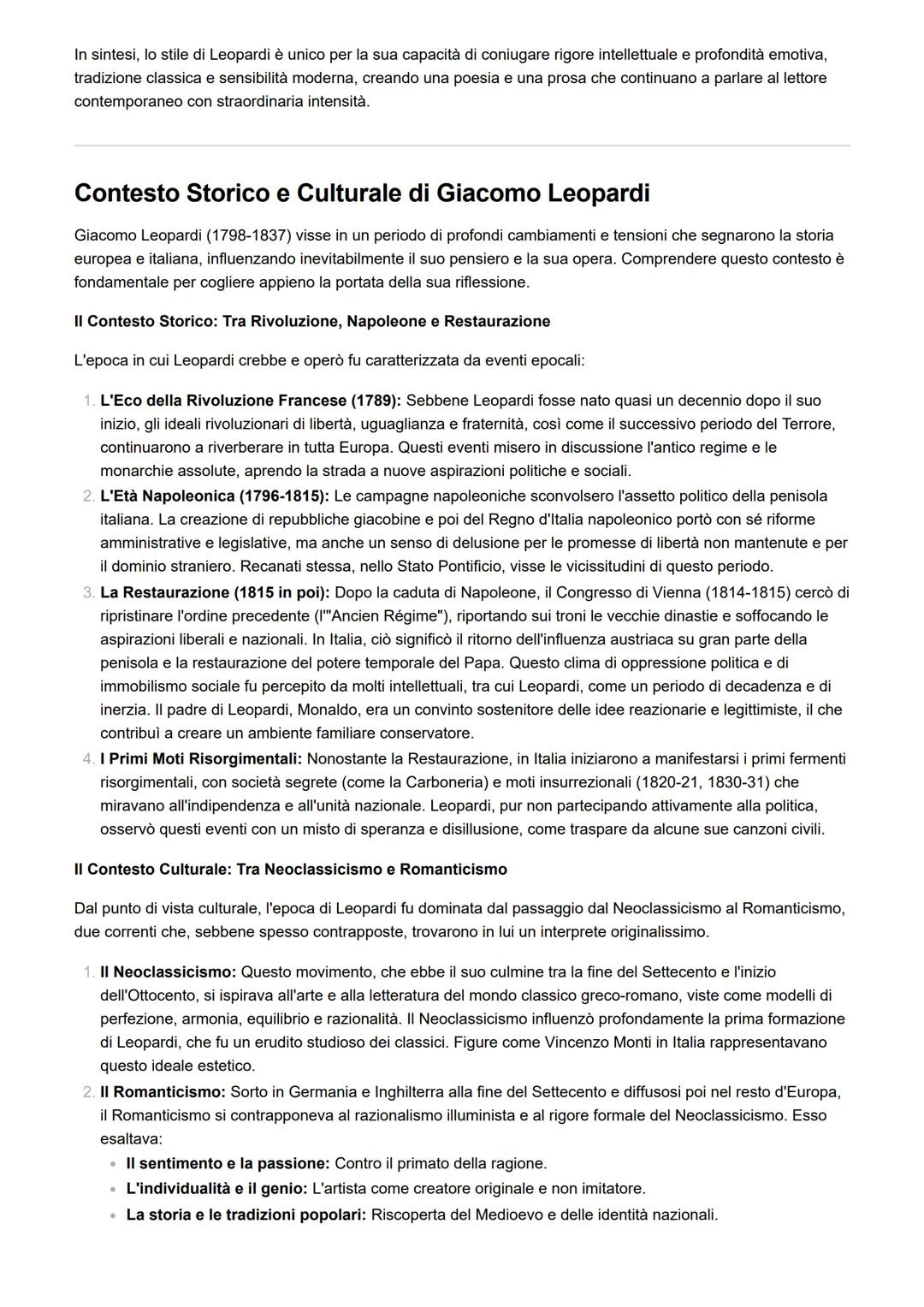 # Giacomo Leopardi

# Vita di Giacomo Leopardi

Giacomo Leopardi nacque a Recanati, nelle Marche (allora Stato Pontificio), il 29 giugno 179