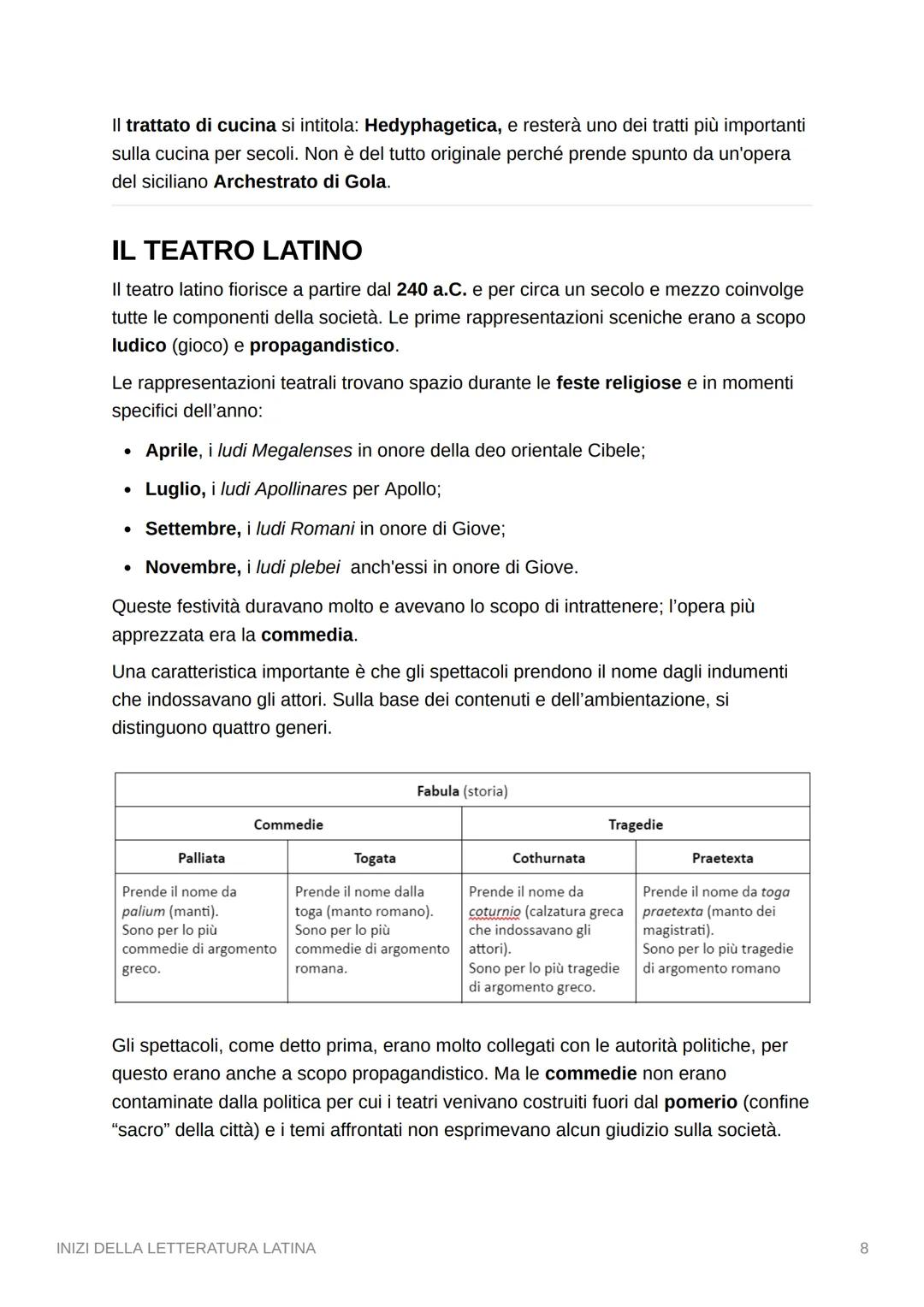 INIZI DELLA LETTERATURA
LATINA
Possiamo suddividere il governo a Roma in quattro periodi:
• Monarchia, dal 753 a.C. al 509 a.C.;
• Periodo R