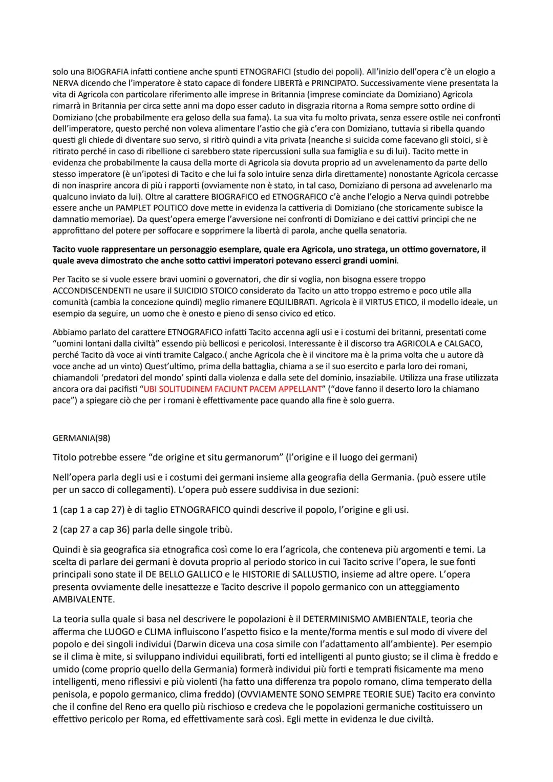 Tacito
Tacito affronta un nuovo genere letterario: STORIOGRAFIA. (infatti Tacito, a parte Livio, è lo storiografo più
importante della lette