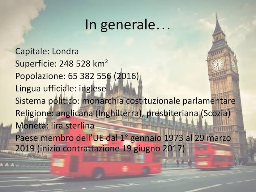 REGNO UNITO
Lavoro di geografia Fil
2 In generale...
Capitale: Londra
Superficie: 248 528 km²
Popolazione: 65 382 556 (2016)
Lingua ufficial