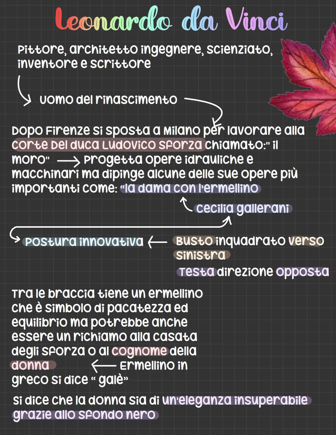 Leonardo da Vinci
Pittore, architetto ingegnere, scienziato,
inventore e scrittore
uomo del rinascimento
DOPO Firenze si sposta a Milano per