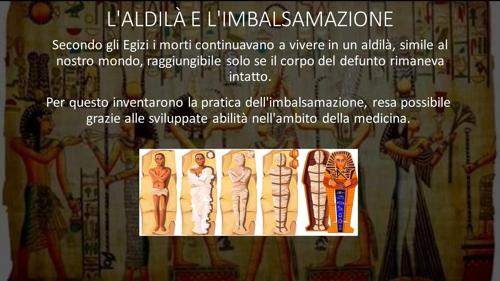 # LA RELIGIONE EGIZIA

E L'IMBALSAMAZIONE # LA RELIGIONE

Gli antichi Egizi erano politeisti, dunque adoravano più divinità, che
erano:

Ant