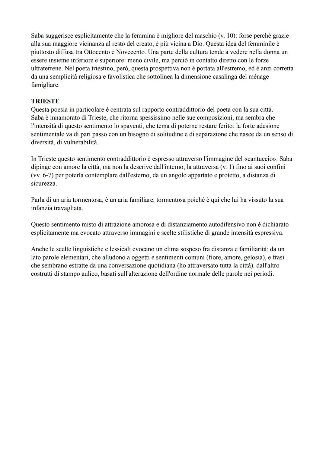 # UMBERTO SABA

-Trieste era una città all'avanguardia ed era culturalmente più aperta
delle altre città italiane, era un centro di culture.