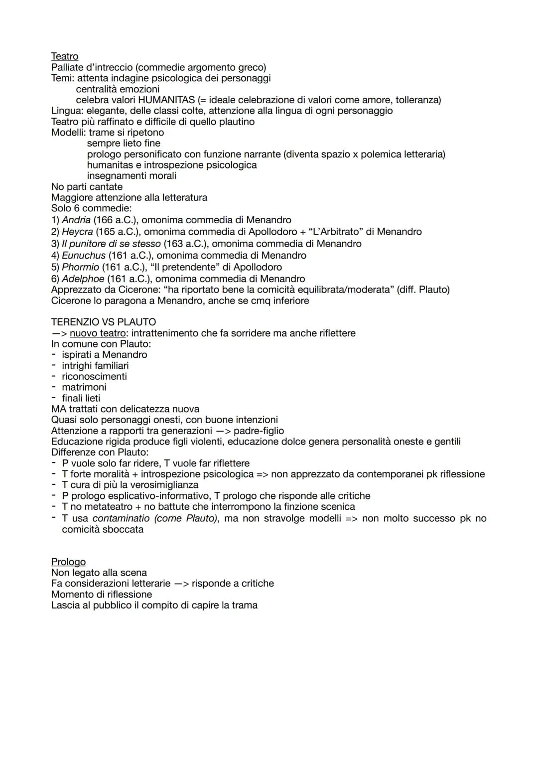 VITA
Biografia da Svetonio + donato
185 a.C., Cartagine (Africa)
TERENZIO
Giunge a Roma come schiavo-> padrone- senatore Terenzio Lucano lo 