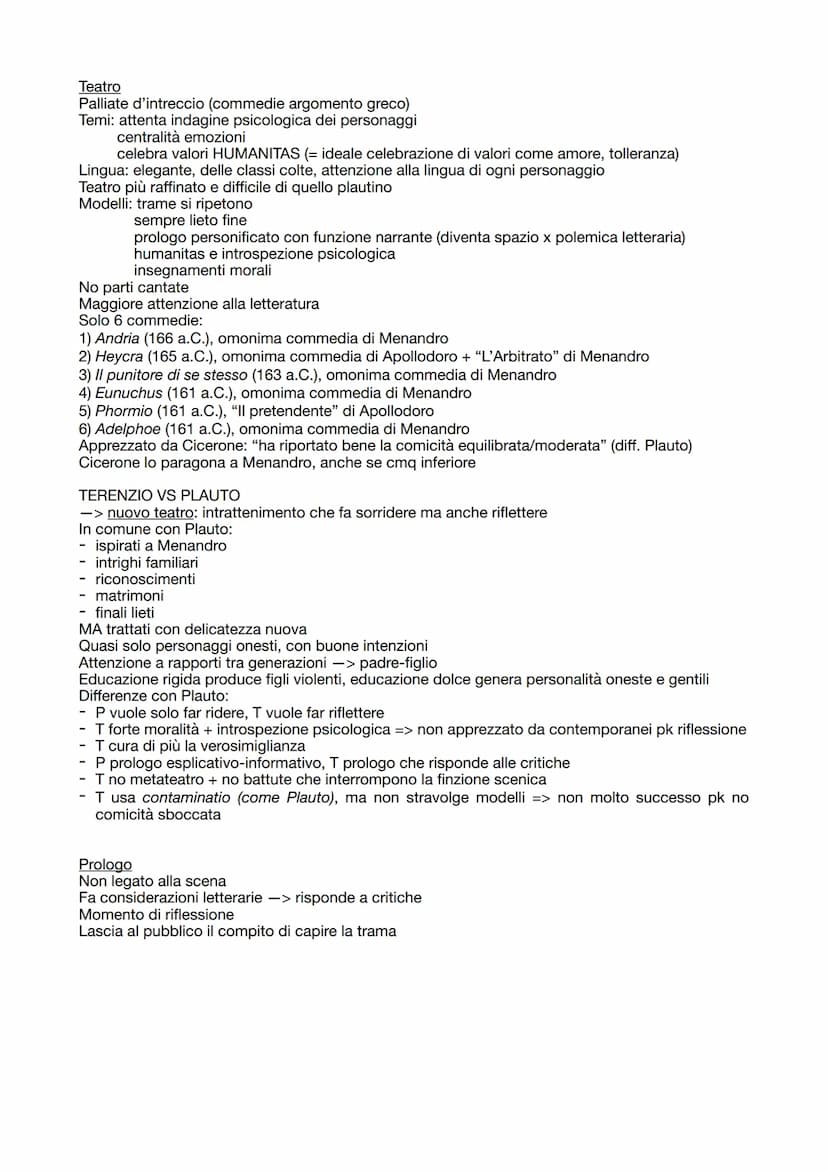 VITA
Biografia da Svetonio + donato
185 a.C., Cartagine (Africa)
TERENZIO
Giunge a Roma come schiavo-> padrone- senatore Terenzio Lucano lo 