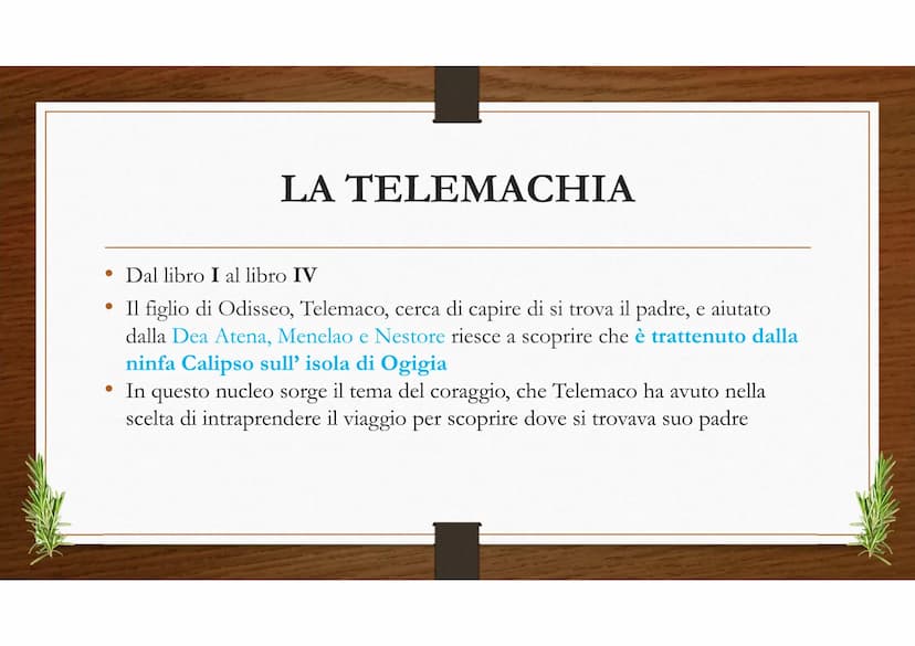 L'ODISSEA ●
CHE COS' E' L'ODISSEA?
L'Odissea è un Poema epico composto da 24 libri e scritto da Omero in versi esametri
Il protagonista è Od