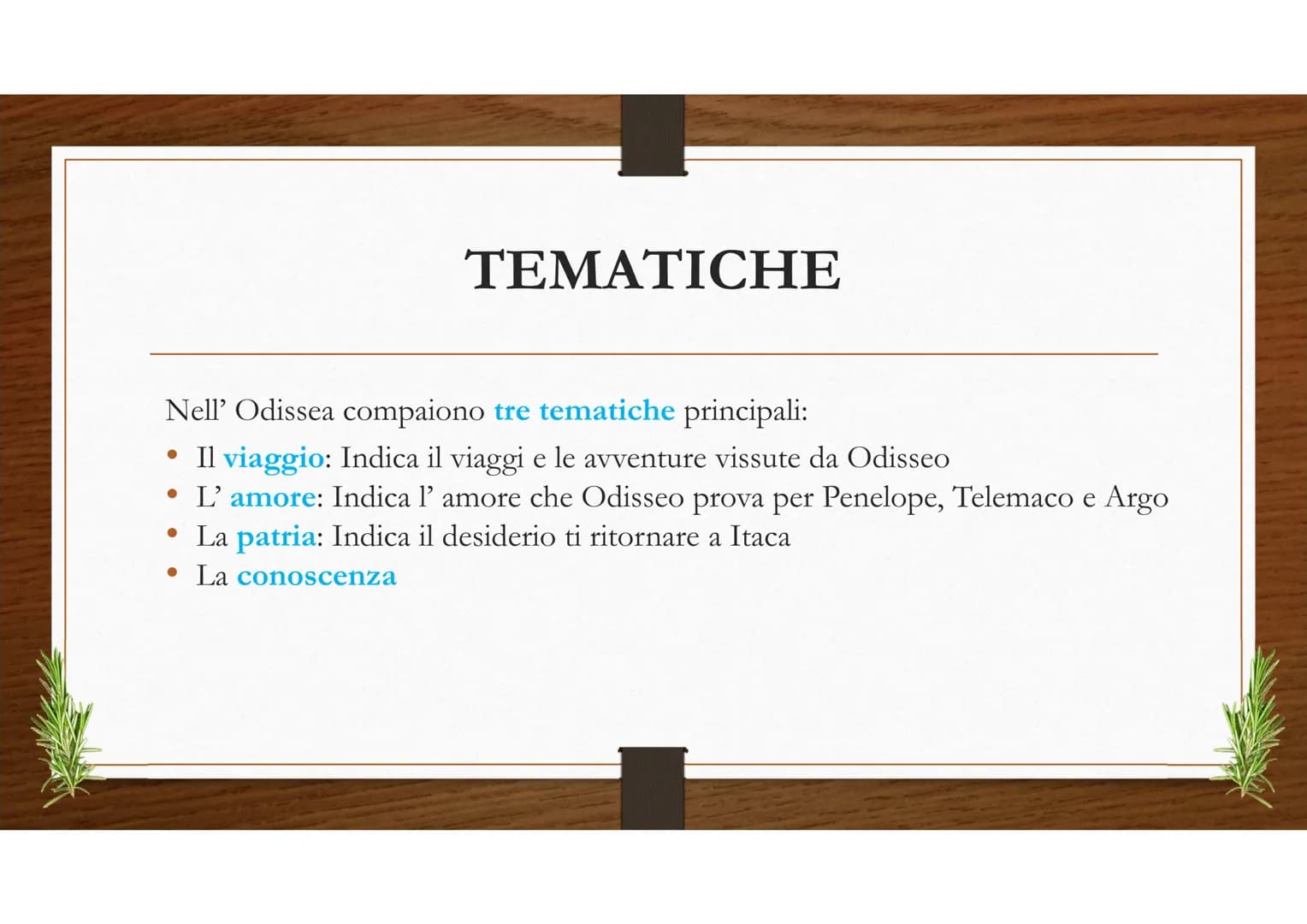 L'ODISSEA ●
CHE COS' E' L'ODISSEA?
L'Odissea è un Poema epico composto da 24 libri e scritto da Omero in versi esametri
Il protagonista è Od