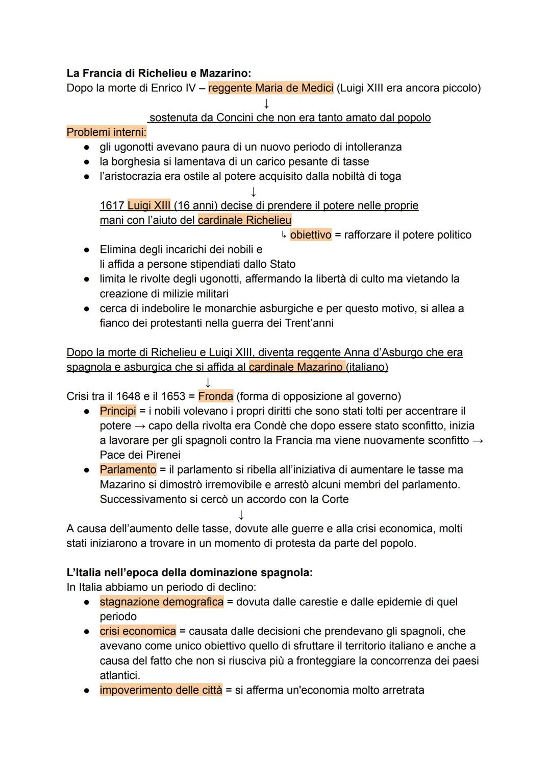 Il Seicento: il secolo del ribaltamento degli equilibri
La guerra dei trent'anni:
1618-1648 Guerra dei Trent'anni
↓
Causa principale = tenta