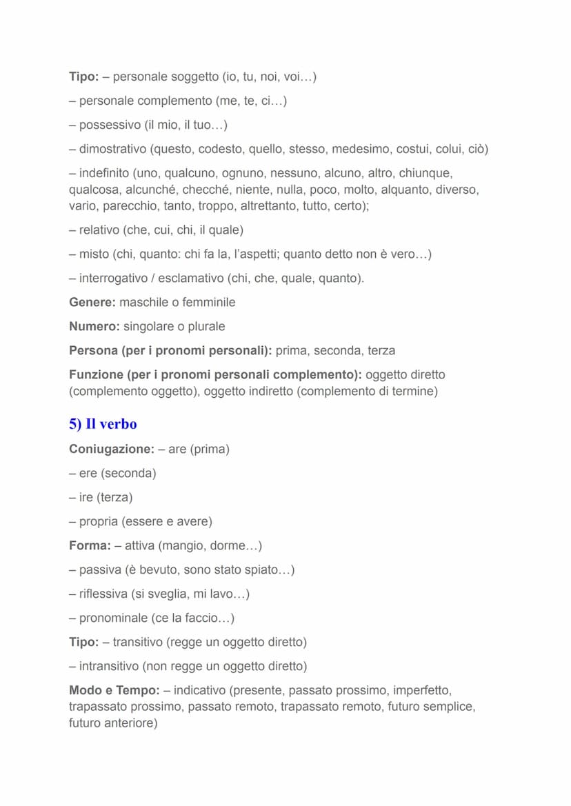 Le 9 parti del discorso
nell'analisi grammaticale
1) L'articolo
Tipo: - determinativo (il, lo, la, i, gli, le)
- indeterminativo (un, uno, u