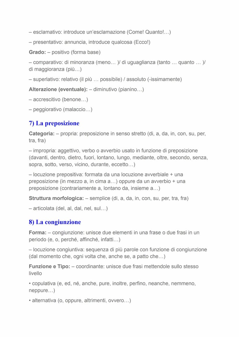 Le 9 parti del discorso
nell'analisi grammaticale
1) L'articolo
Tipo: - determinativo (il, lo, la, i, gli, le)
- indeterminativo (un, uno, u