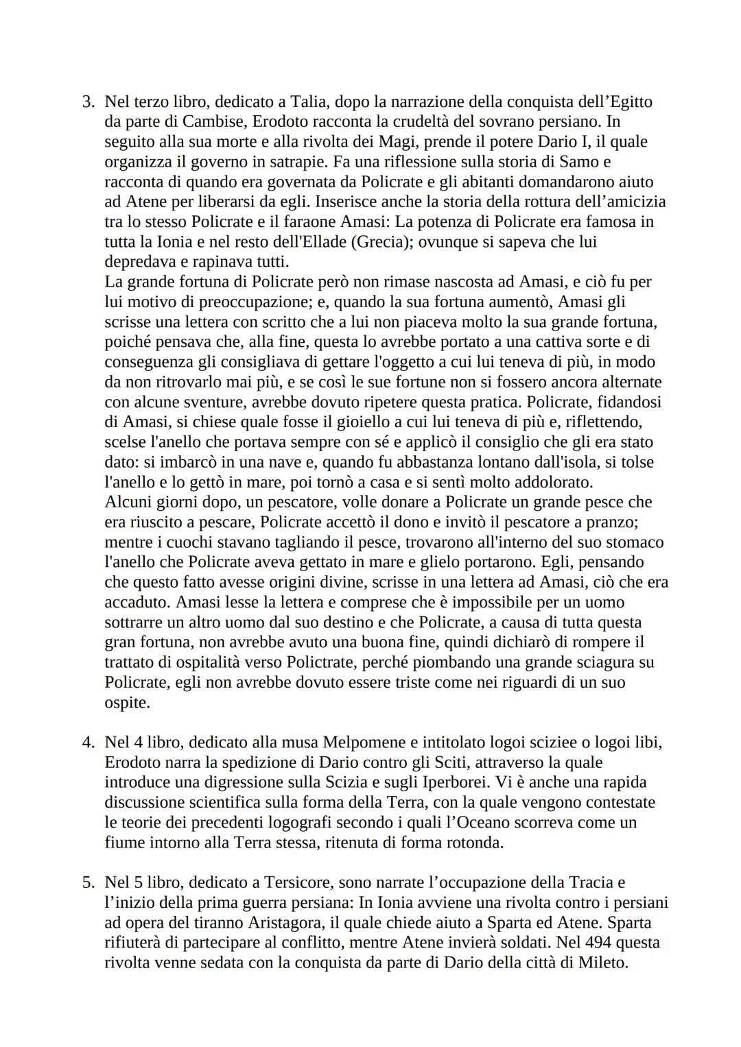 Erodoto
-Vita:
Erodoto è uno storico greco vissuto nel V secolo a.C. È considerato il padre della
storiografia perché, anche se ancora vi è 