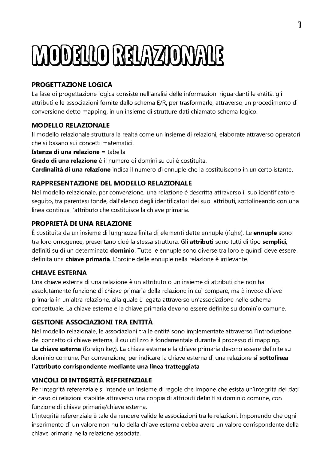 Schema Logico Relazionale: Esercizi Svolti e Spiegazioni