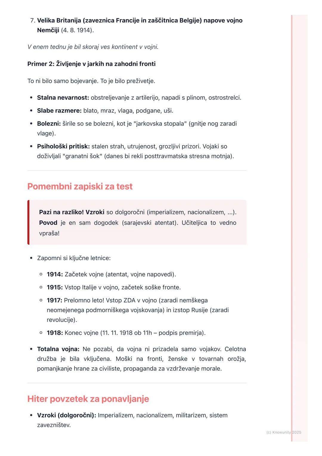 # Vzroki in potek prve svetovne
vojne

Uvod v prvo svetovno vojno

Prva svetovna vojna, imenovana tudi velika vojna, je bila prva globalna v