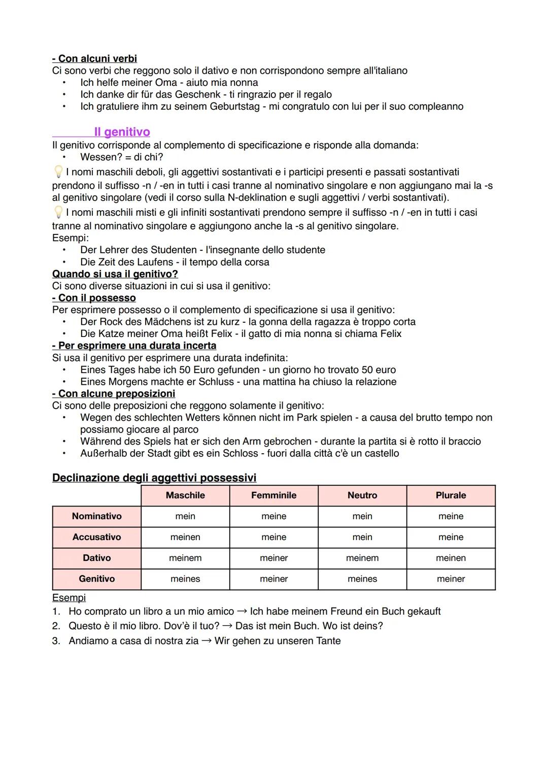 GRAMMATICA DI BASE IN TEDESCO
I casi
In tedesco ci sono quattro casi: il nominativo, l'accusativo, il dativo e il genitivo.
Spesso ci si chi