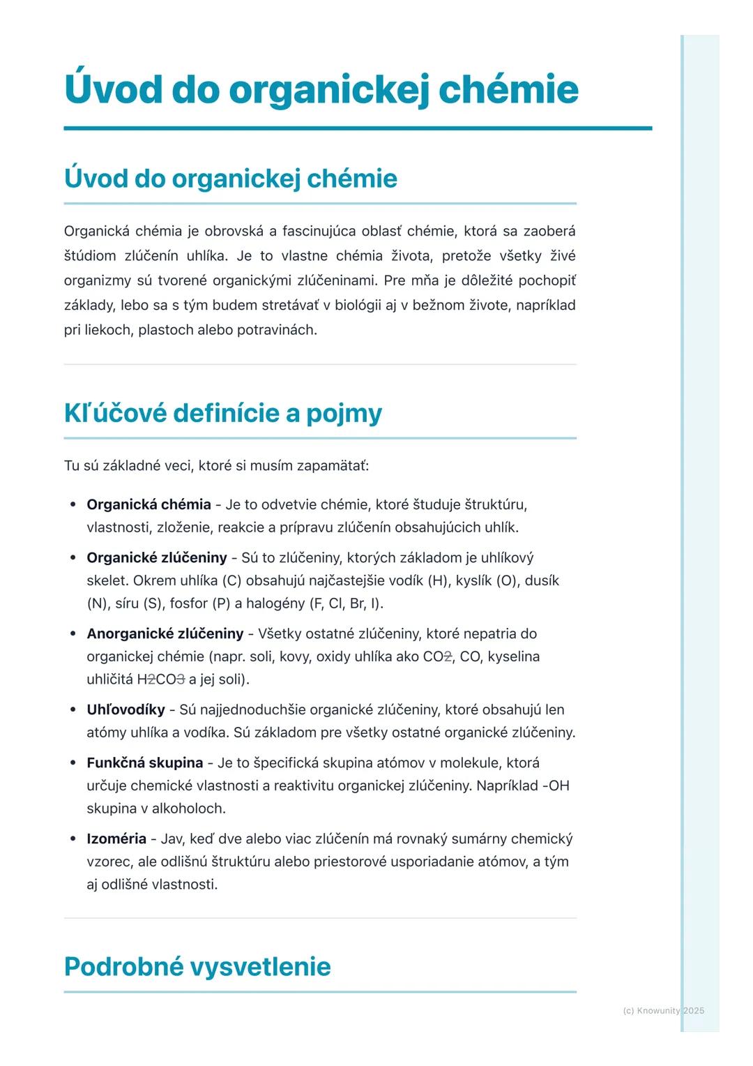 # Úvod do organickej chémie

Úvod do organickej chémie

Organická chémia je obrovská a fascinujúca oblasť chémie, ktorá sa zaoberá
štúdiom z