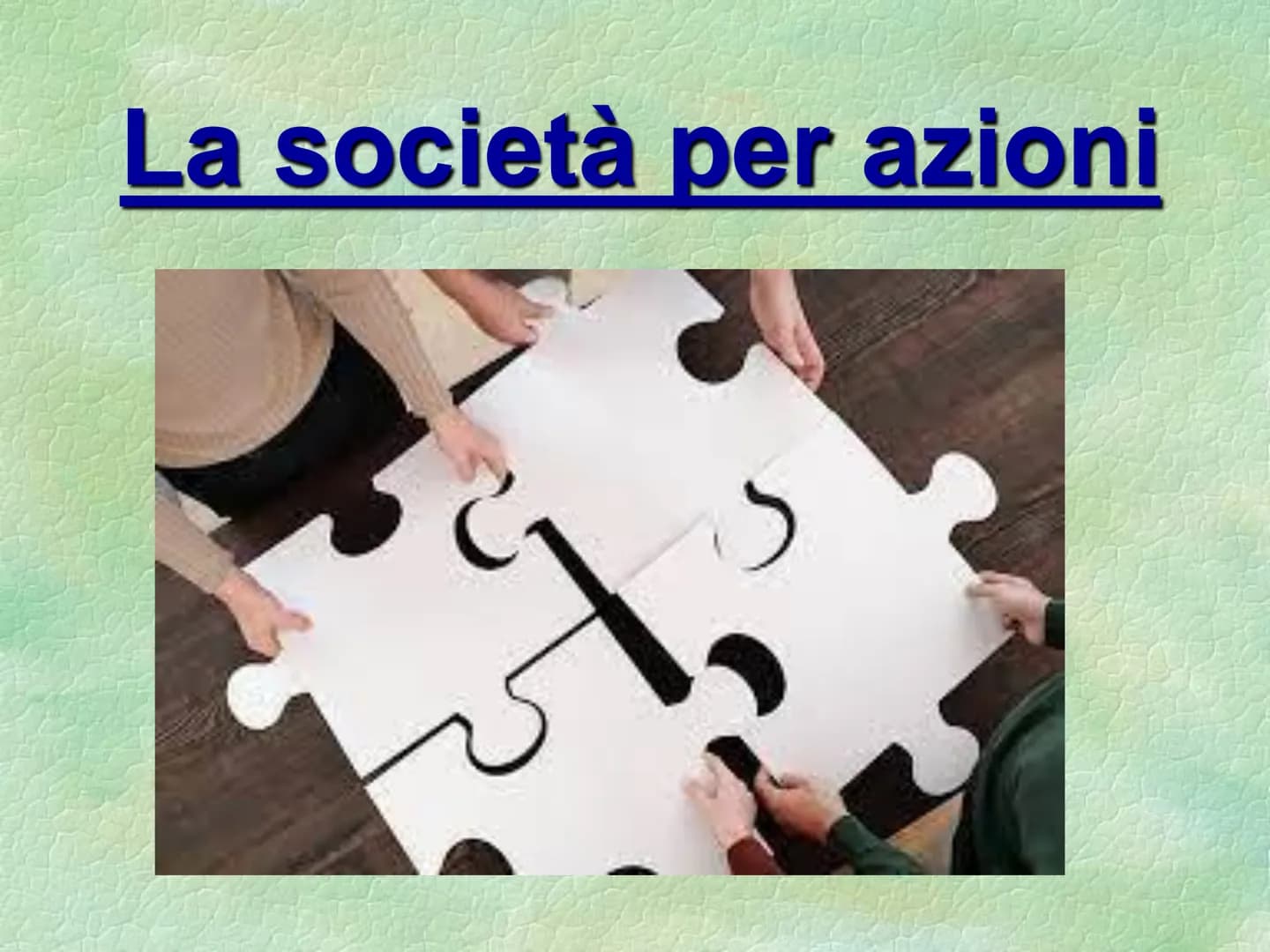 La società per azioni
S La società per azioni è società
di capitali dotata di
autonomia patrimoniale
perfetta, le cui quote di
partecipazion