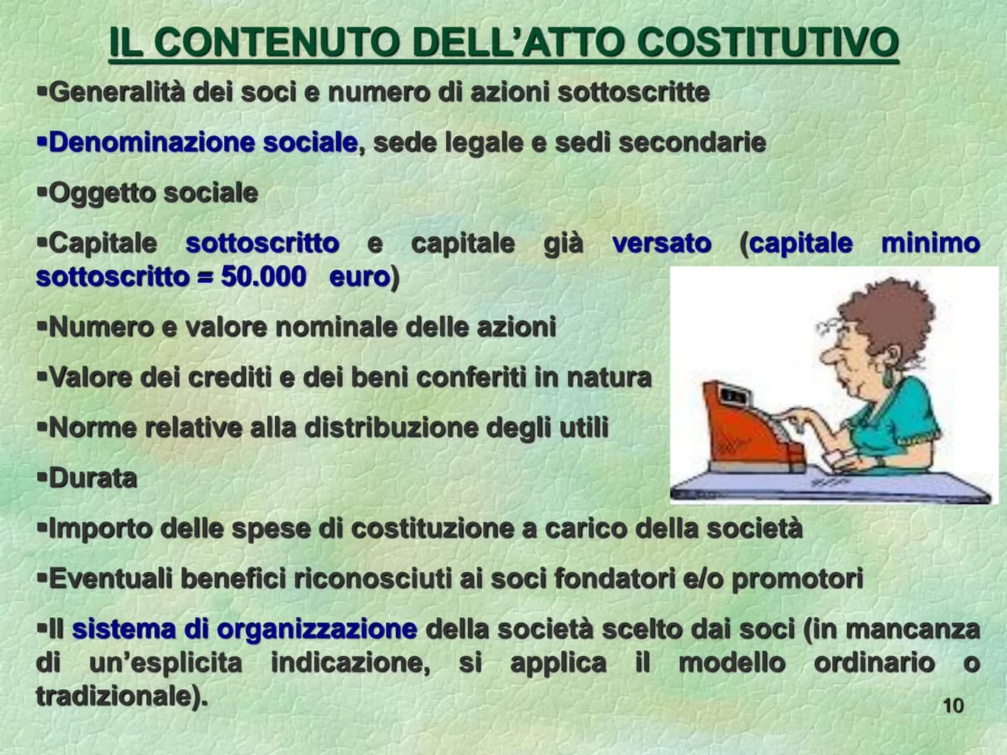 La società per azioni
S La società per azioni è società
di capitali dotata di
autonomia patrimoniale
perfetta, le cui quote di
partecipazion